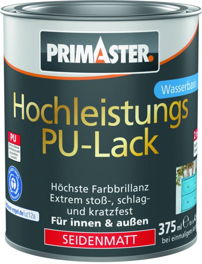 Primaster Hochleistungs PU-Lack tiefschwarz seidenmatt 375 ml von Primaster