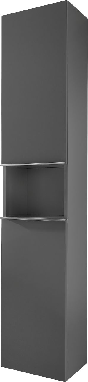 Primaster Hochschrank Düsseldorf grau 168 x 30 x 33 cm von Primaster