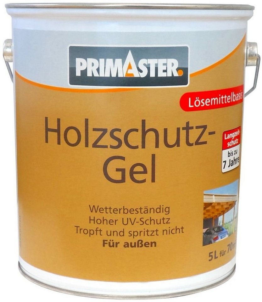 Primaster Holzlack Primaster Holzschutzgel 5 L farblos seidenmatt von Primaster