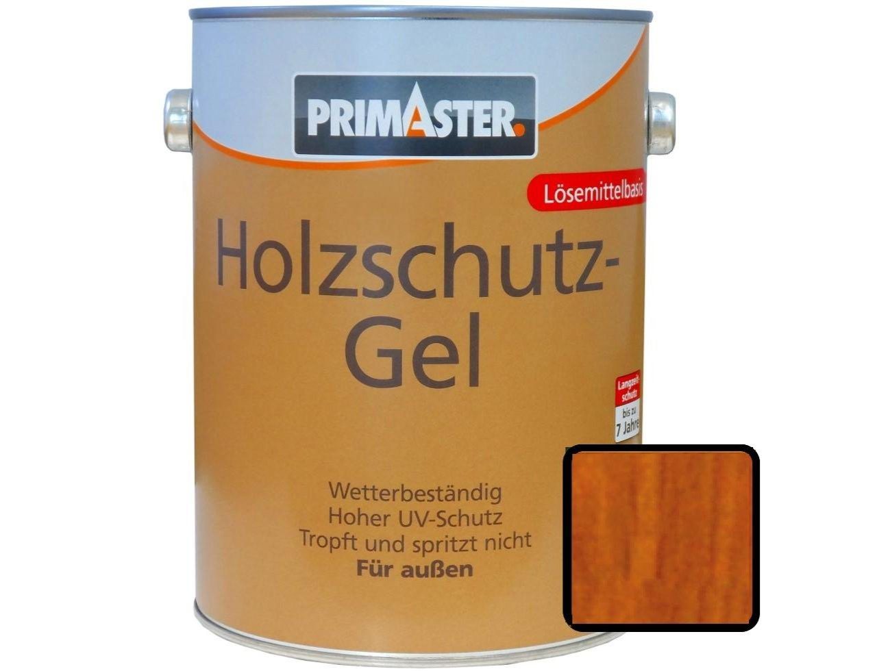 Primaster Holzlack Primaster Holzschutzgel 5 L teak seidenmatt von Primaster