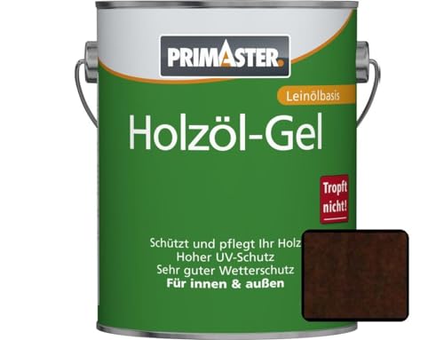 Primaster Holzöl-Gel 750ml Nussbaum Holzpflege Holzschutz UV-Schutz Leinölbasis von Primaster
