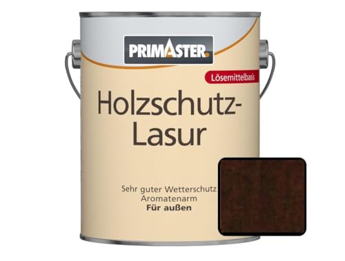 Primaster Holzschutz Lasur 10 m² 750 ml nussbaum für Außen für alle Holzarten von Primaster