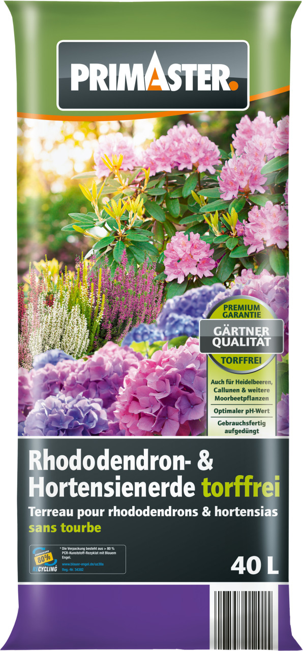 Primaster Hortensien- & Rhododendron Erde torffrei 40 L von Primaster
