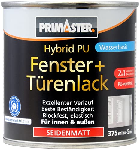Primaster Hybrid-PU Fenster- u. Türenlack weiß 375 ml Innen- und Außen von Primaster