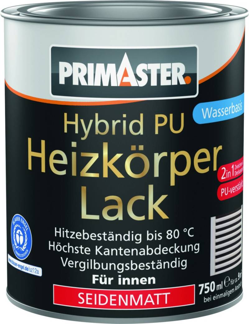 Primaster Hybrid PU-Heizkörperlack weiß seidenmatt 750 ml von Primaster