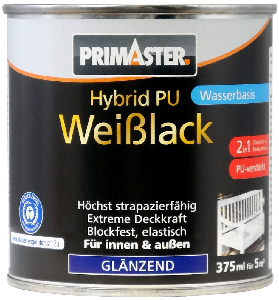 Primaster Hybrid-PU-Weißlack 375 ml glänzend von Primaster