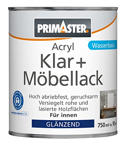 Primaster Klar- und Möbellack 750 ml farblos Klarlack von Primaster