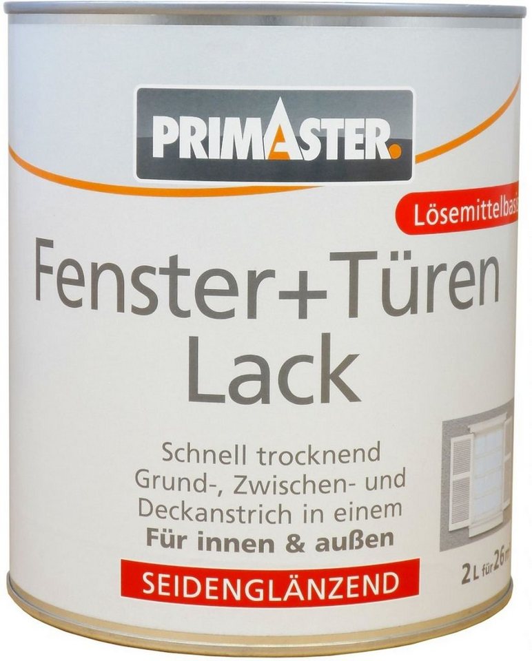 Primaster Lack Primaster Fenster und Türenlack 2 L weiß von Primaster