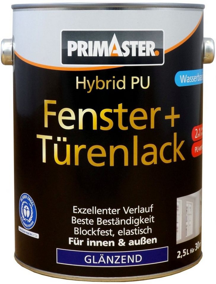 Primaster Lack Primaster Hybrid-PU Fenster- u. Türenlack 2,5 L von Primaster