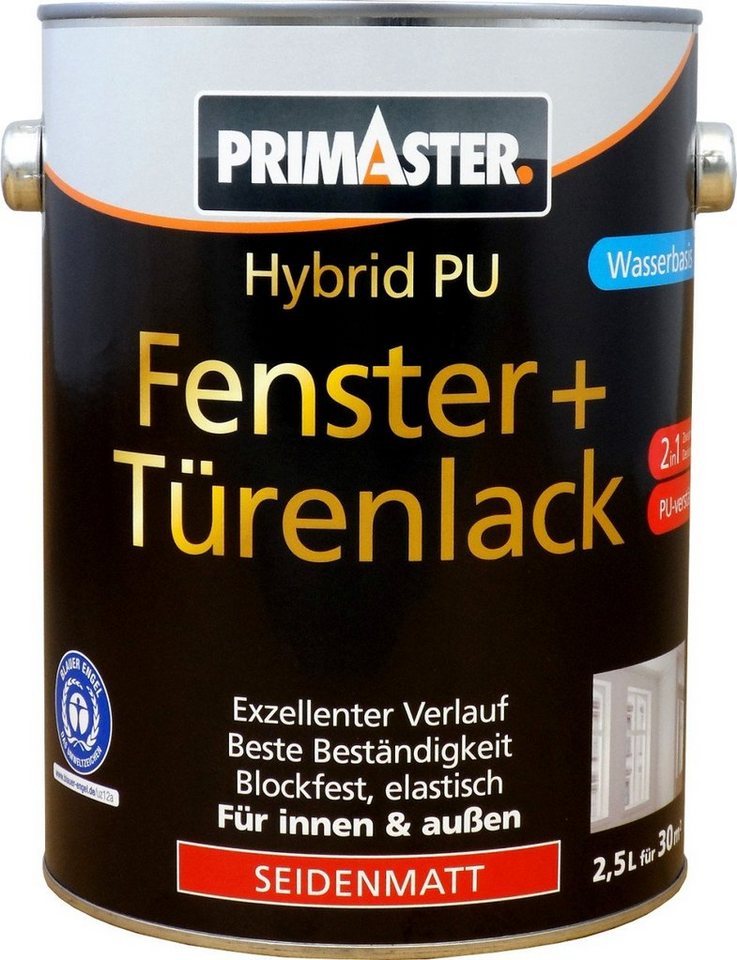 Primaster Lack Primaster Hybrid-PU Fenster- u. Türenlack 2,5 L von Primaster