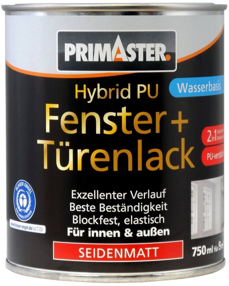 Primaster Lack Primaster Hybrid-PU Fenster- u. Türenlack 750 ml von Primaster