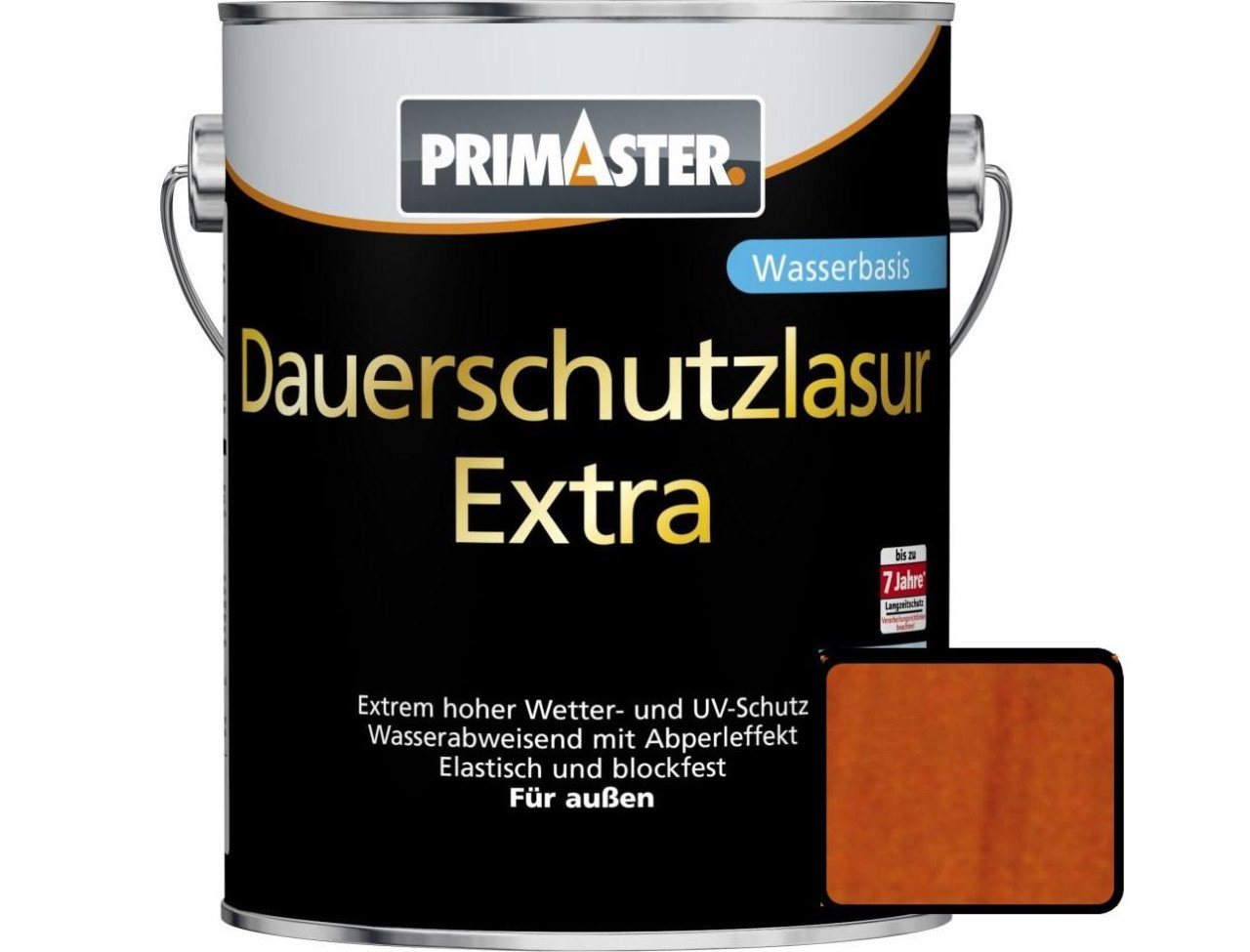 Primaster Lasur Primaster Dauerschutzlasur Extra 2,5 L mahagoni von Primaster
