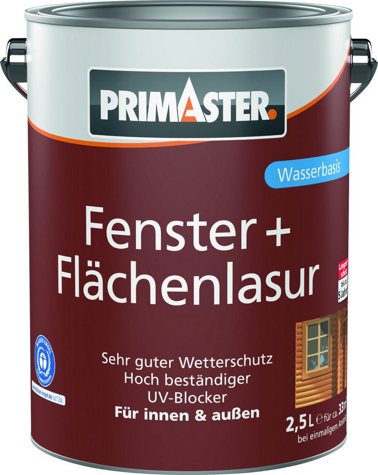 Primaster Lasur Primaster Fenster + Flächenlasur 2,5 L kiefer Primaster Lasur Primaster Fenster + Flächenlasur 2,5 L kiefer von Primaster