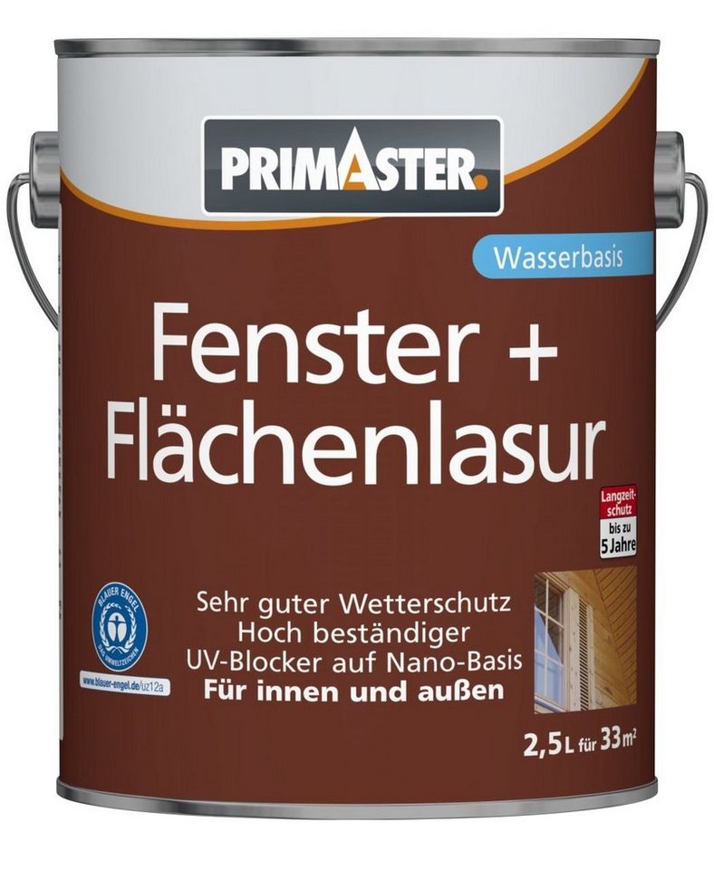 Primaster Lasur Primaster Fenster und Flächenlasur 2,5 L farblos von Primaster