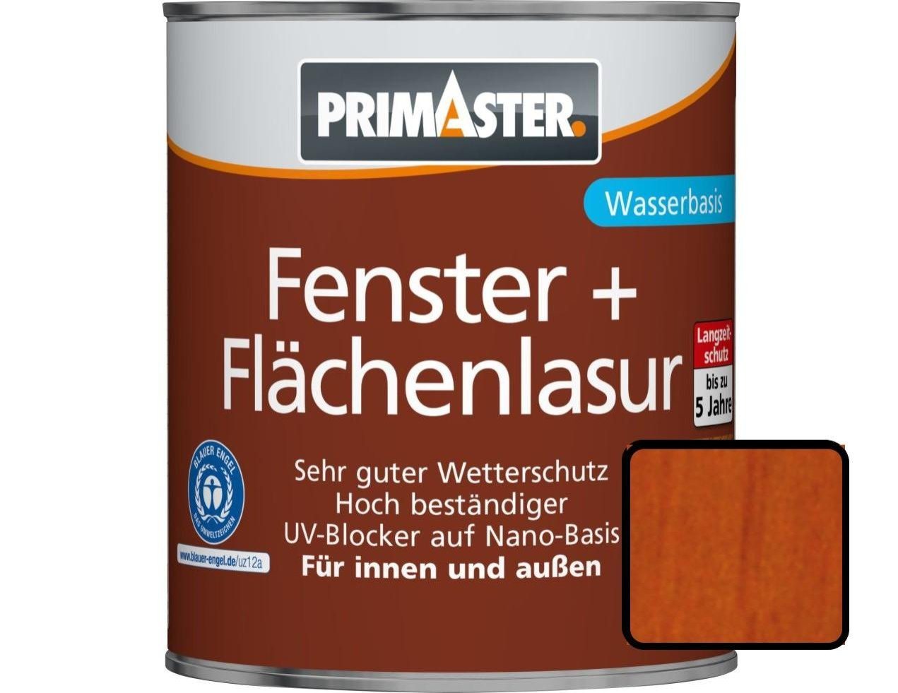 Primaster Lasur Primaster Fenster und Flächenlasur 2,5 L mahagoni von Primaster