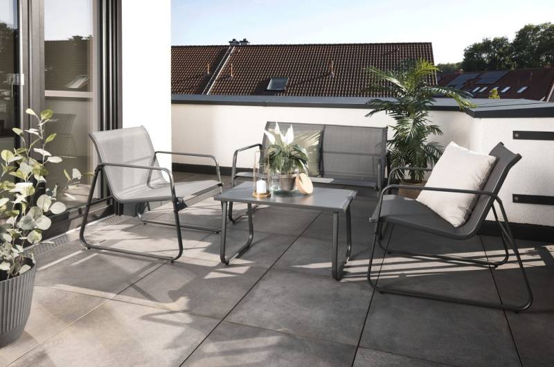 Primaster Loungeset Primaster Gartenmöbel-Set Domaso Stahl, Witterungsbeständig von Primaster