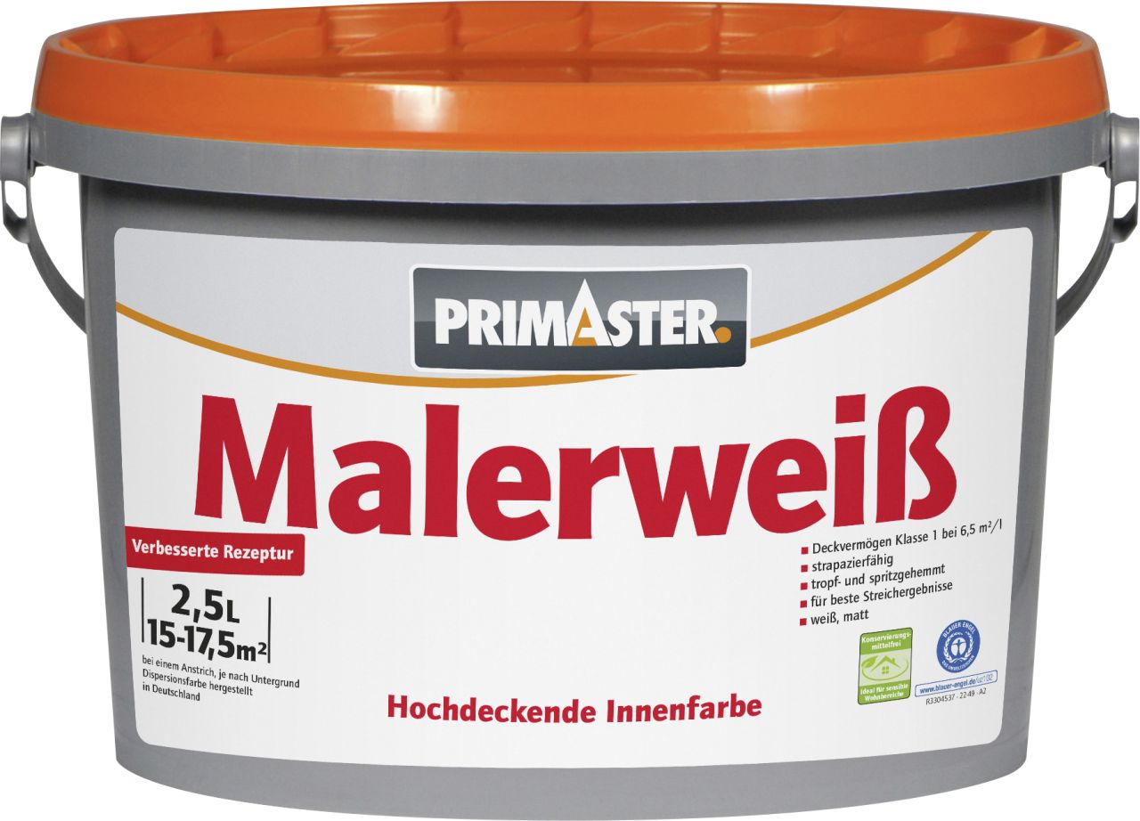 Primaster Malerweiß konservierungsmittelfrei 2,5 L von Primaster