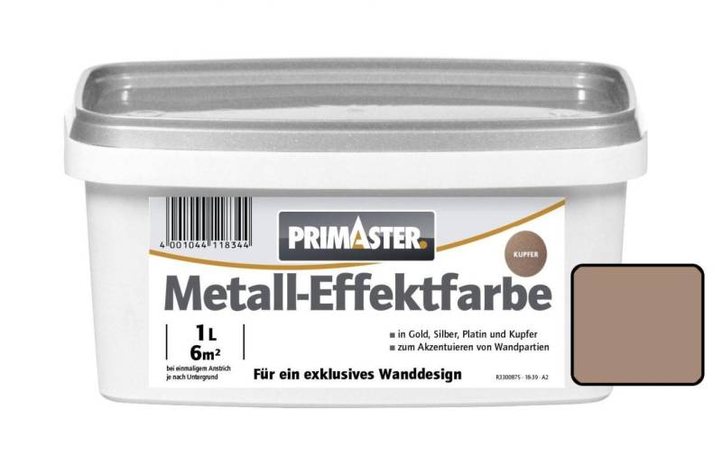 Primaster Metall-Effektfarbe 1 L kupfer seidenglanz Primaster Metall-Effektfarbe 1 L kupfer seidenglanz von Primaster