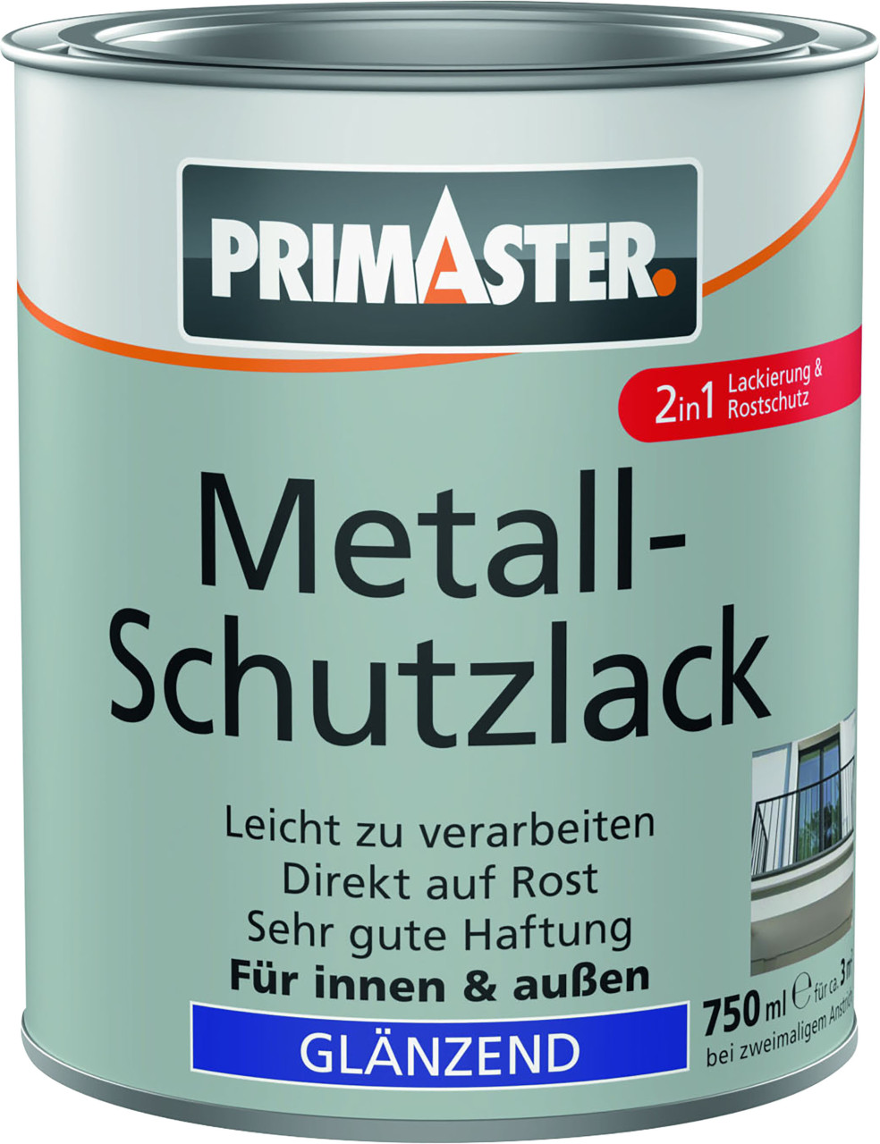 Primaster Metall-Schutzlack enzianblau hochglänzend 750 ml von Primaster