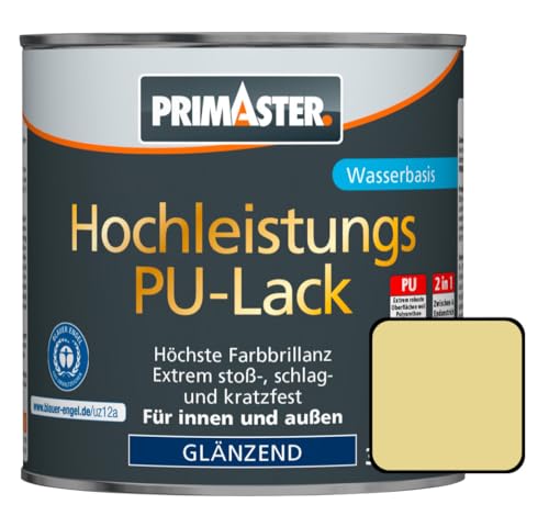 Primaster PU Lack RAL 1015 125ml 1,5 m² elfenbein für Innen- und Außen von Primaster