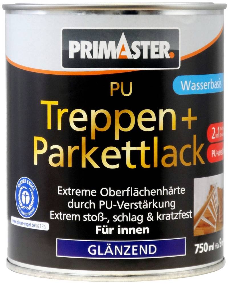 Primaster PU Treppen- und Parkettlack 2in1 750 ml farblos glänzend von Primaster