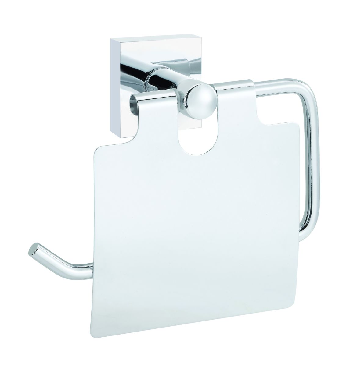 Primaster Toilettenpapierhalter Edelstahl verchromt Classic Cube mit Deckel von Primaster