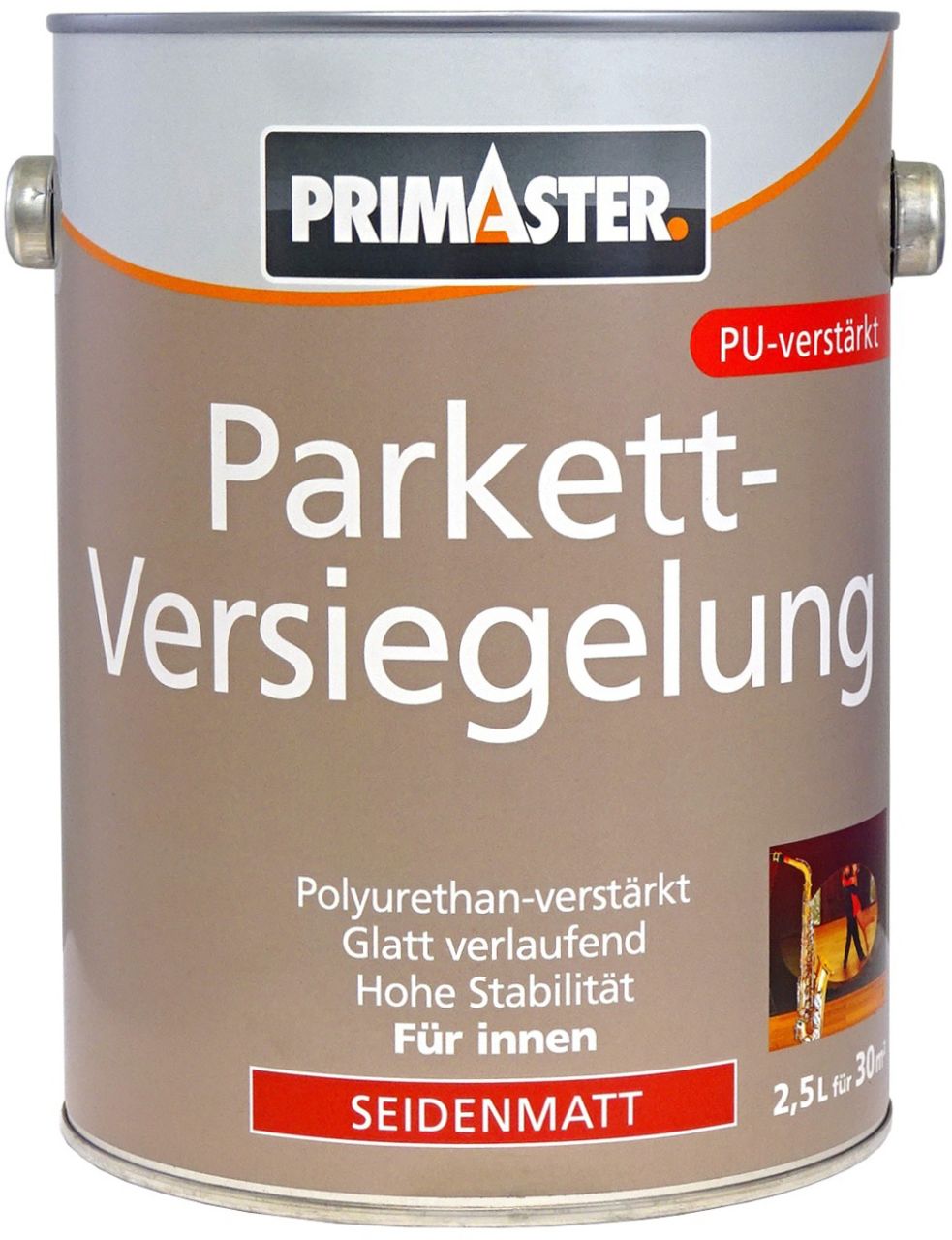 Primaster Parkettversiegelung 2,5 L seidenmatt von Primaster