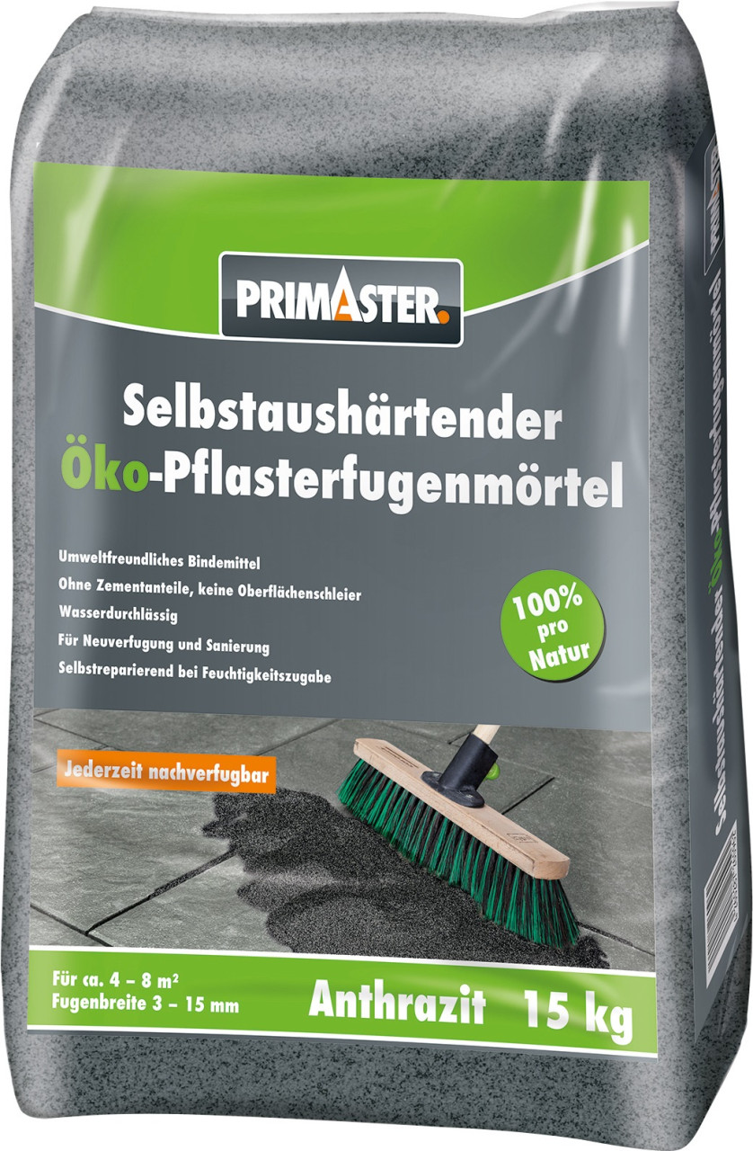 Primaster Pflasterfugenmörtel Öko selbstaushärtend 15 kg anthrazit von Primaster