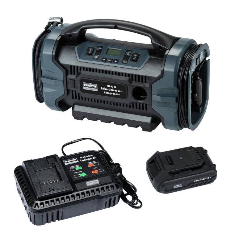 Primaster Primaster Pro Akku-Kompressor PLP 20-W inkl. Akku Autobatterie-Ladegerät von Primaster