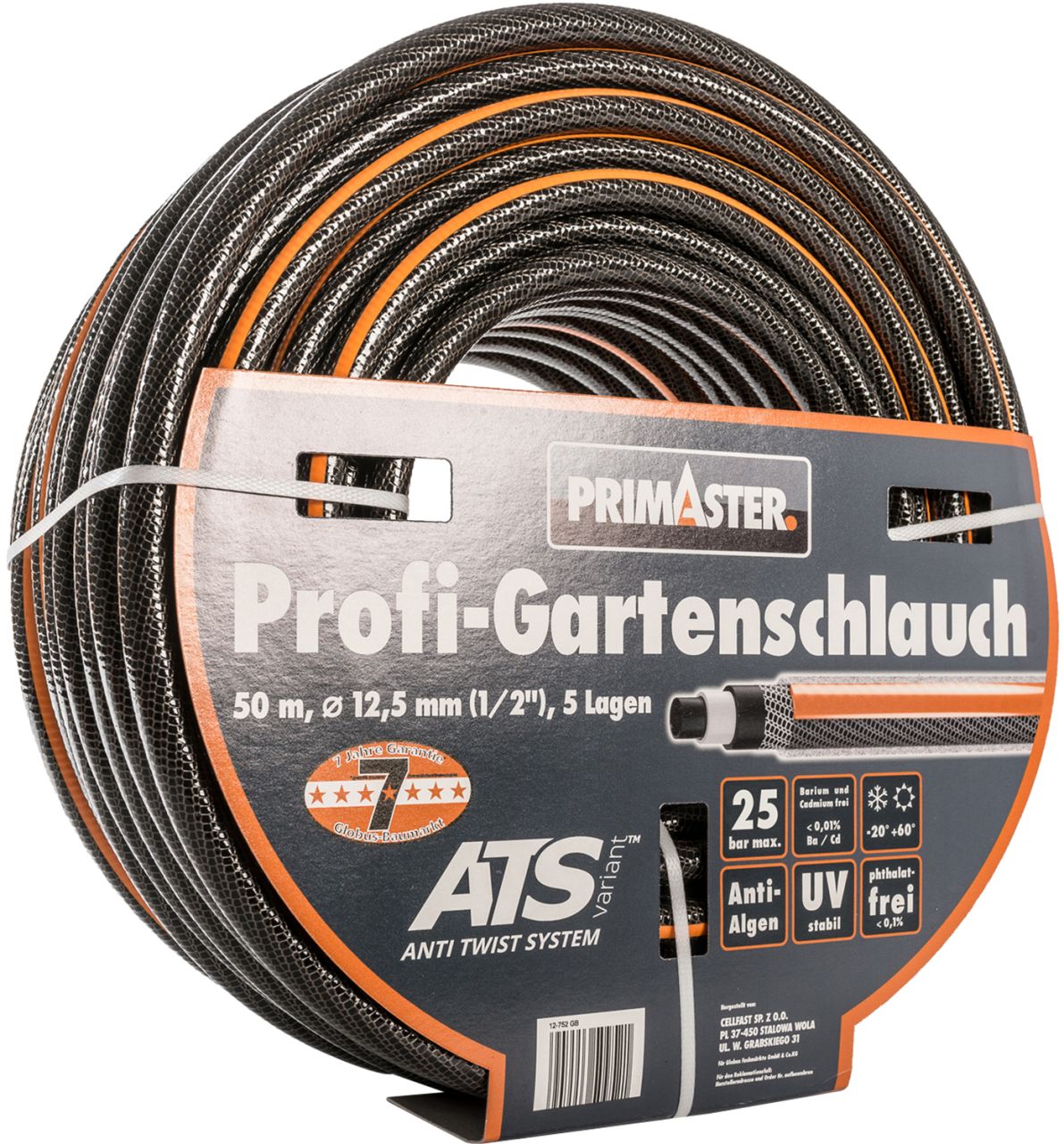 Primaster Profi-Gartenschlauch 50 m Ø 12,7 mm (1/2) von Primaster