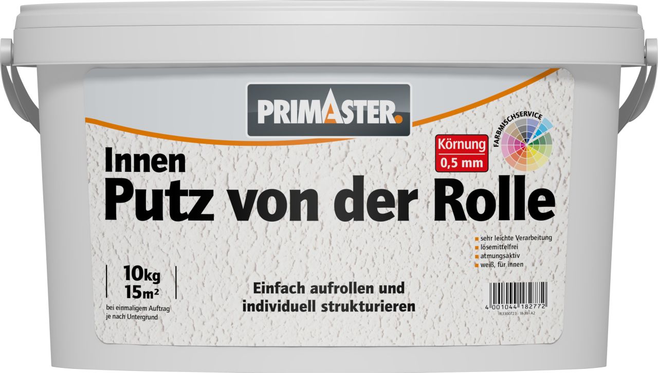 Primaster Putz von der Rolle 10 kg 0,5 mm Körnung weiß von Primaster