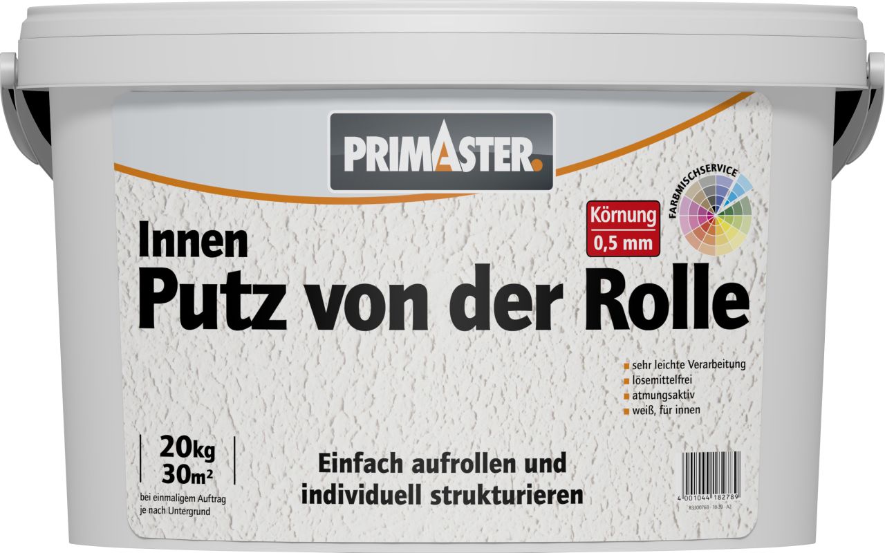 Primaster Putz von der Rolle 20 kg 0,5 mm Körnung weiß von Primaster