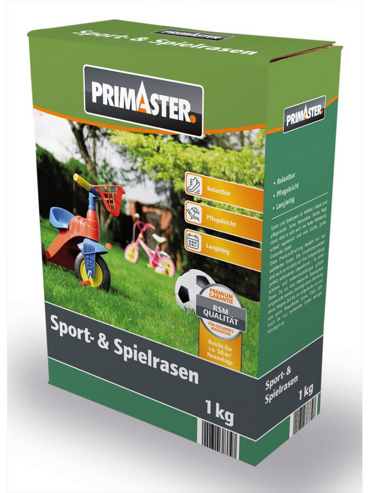 Primaster Rasensamen Primaster Sport- und Spielrasen 1 kg für ca. 50 m² von Primaster