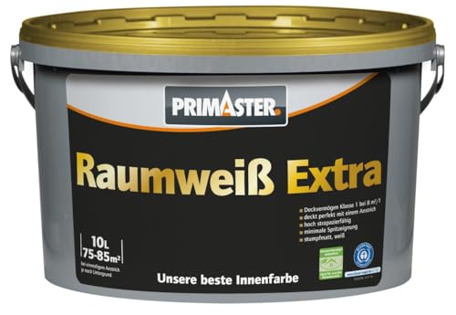 Primaster Raumweiß Extra konservierungsmittelfrei 10 L weiß matt Innen- & Außenfarben von Primaster