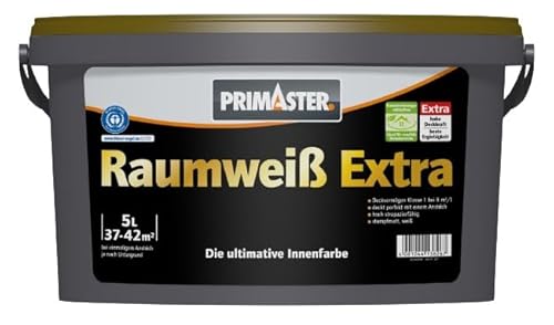 Primaster Raumweiß Extra konservierungsmittelfrei 5 L weiß matt Innen- & Außenfarben von Primaster