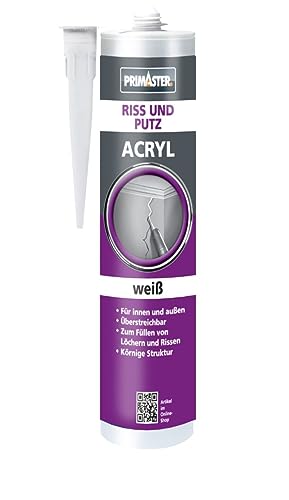 Primaster Riss und Putz-Acryl Weiß 310ml Acryldichtmasse Füllspachtel von Primaster