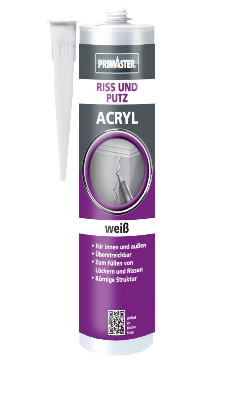 Primaster Riss und Putz-Acryl weiß 310 ml von Primaster