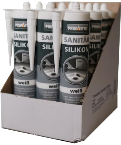Primaster Sanitär Silikon weiß 310 ml 12 St. Kartonabnahme Silikon von Primaster
