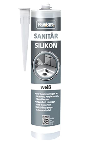 Primaster Sanitär Silikon weiß 310 ml Dichtstoff von Primaster