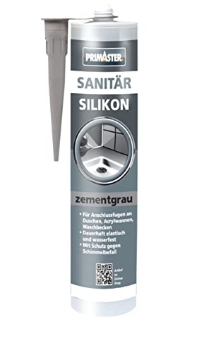Primaster Sanitär Silikon zementgrau 310 ml Dichtstoff von Primaster