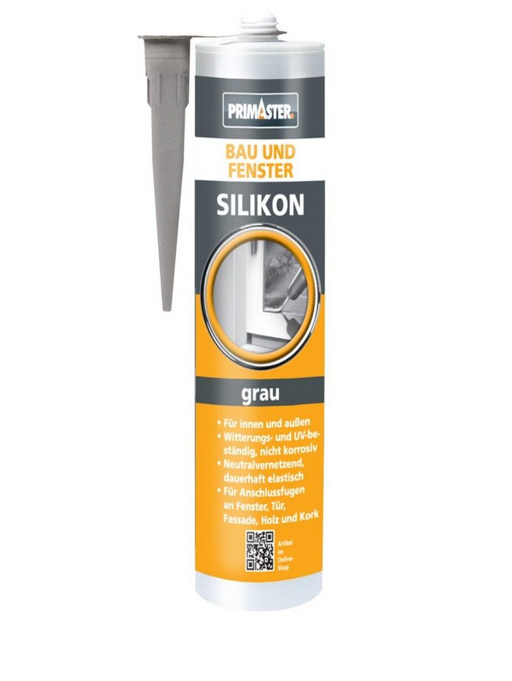 Primaster Silikon Primaster Bau und Fenster Silikon grau 310 ml von Primaster