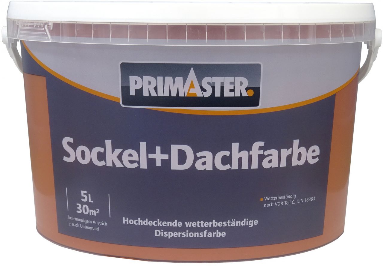 Primaster Sockel- und Dachfarbe 5 L ziegelrot matt von Primaster