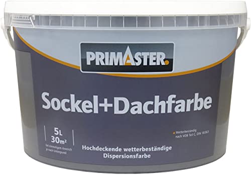 Primaster Sockelfarbe 5 l anthrazit matt Dachfarbe Dachbeschichtung Dachlack von Primaster