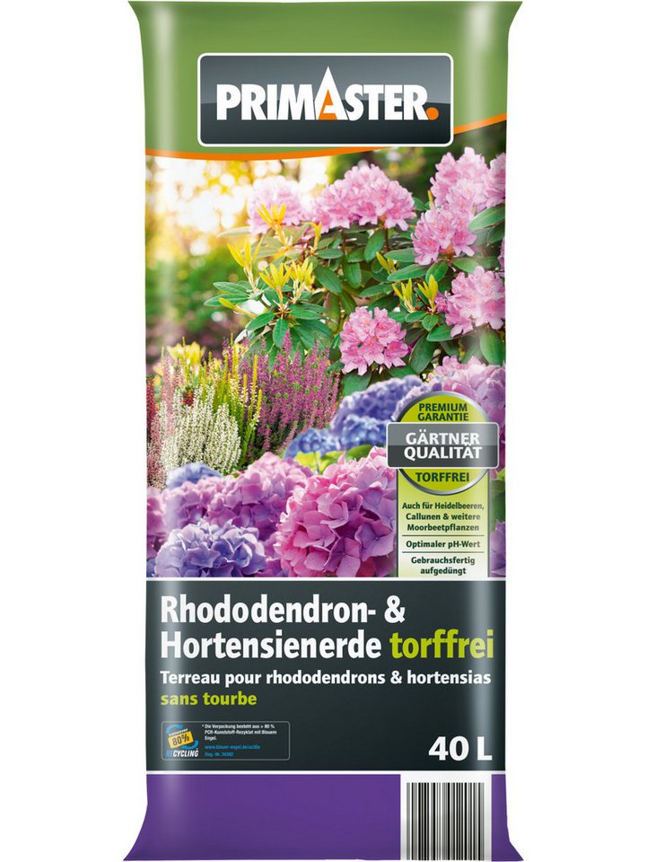 Primaster Spezialerde Primaster Hortensien- & Rhododendron Erde torffrei, Torffrei von Primaster