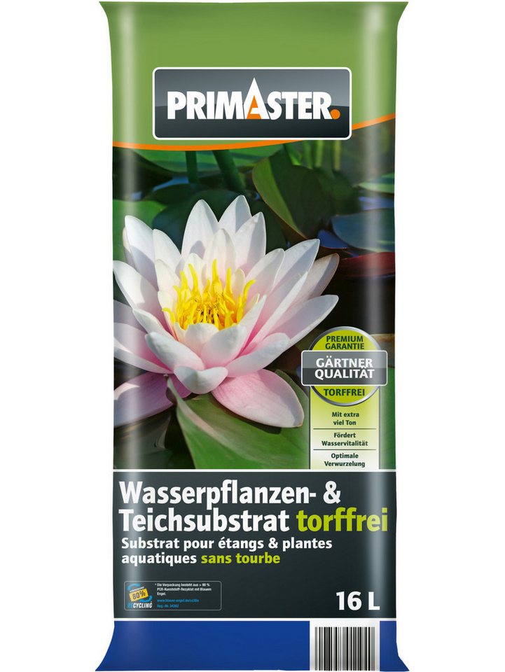 Primaster Spezialerde Primaster Wasserpflanzen-und Teicherde torffrei 16, Torffrei von Primaster