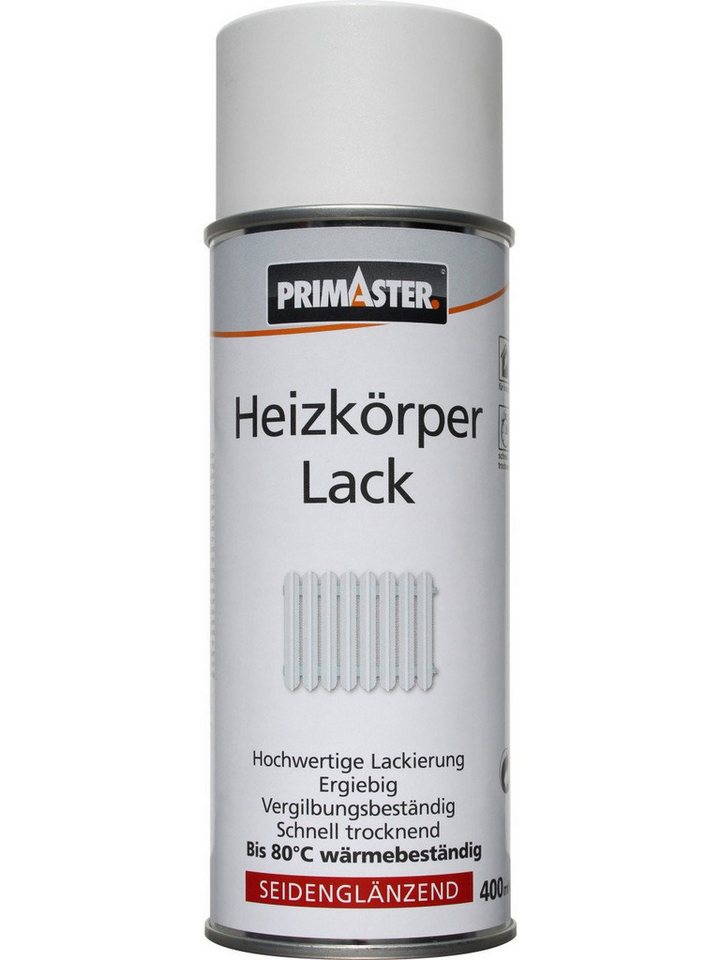 Primaster Sprühlack Primaster Heizkörper-Lackspray 400 ml weiß von Primaster