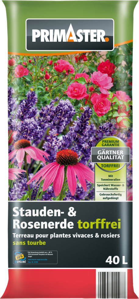 Primaster Stauden- & Rosenerde torffrei 40 L Primaster Stauden- & Rosenerde torffrei 40 L von Primaster