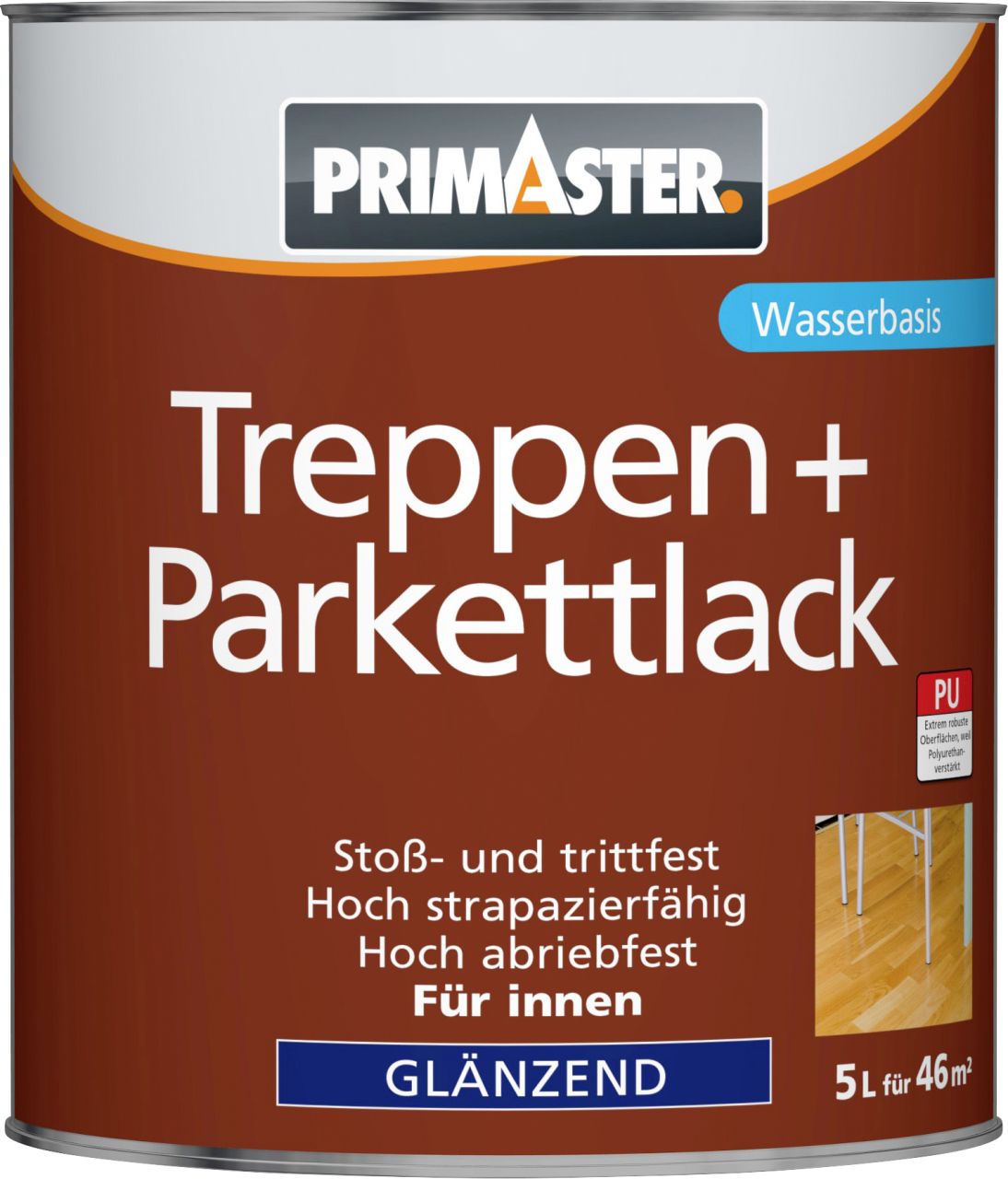 Primaster Treppen und Parkettlack 5 L glänzend von Primaster