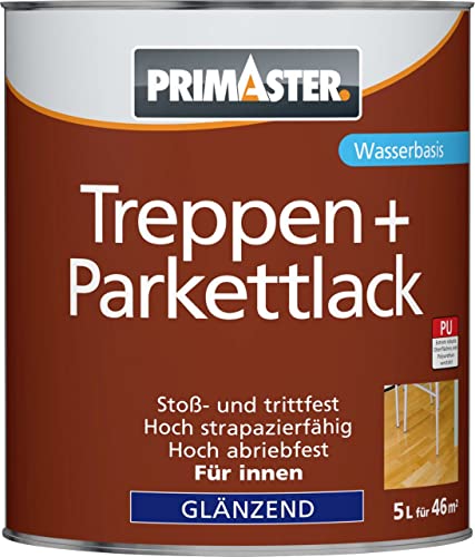Primaster Treppen- und Parkettlack 5L Glänzend Dielenlack Bodenlack Holzlack von Primaster