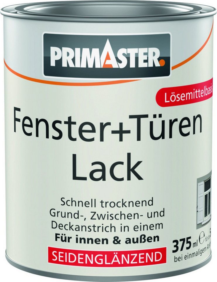 Primaster Tür- und Fensterlack Primaster Fenster + Türenlack 375 ml weiß Primaster Tür- und Fensterlack Primaster Fenster + Türenlack 375 ml weiß von Primaster
